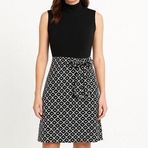 Milly | Black Diamond Pattern Skirt Dress